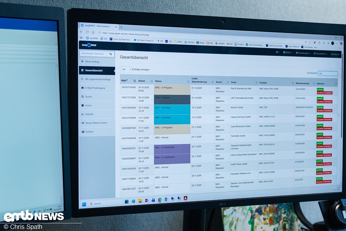 Nachschub ist schon im Zulauf – Tobi kümmert sich um die administrative Bearbeitung der MRC-Aufträge.