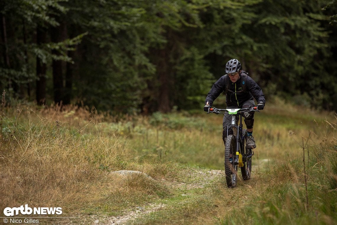 Der Uphill von Stage 5 war ein Witz. Einfach stumpf die Skipiste hoch.