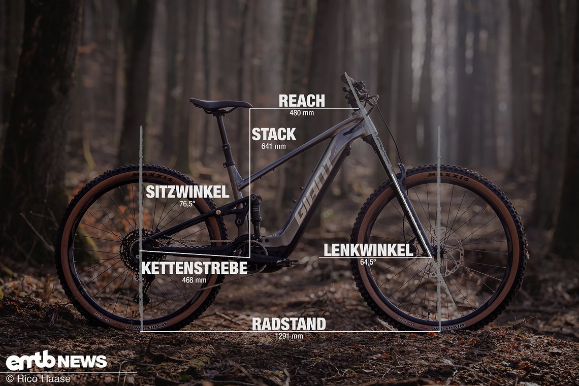 Giant Stance E mit Geometrieangaben in Rahmengrösse L.