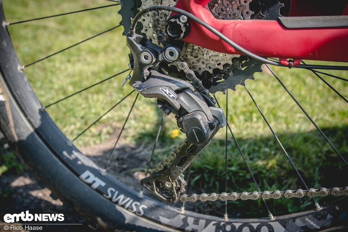 Das Shimano XT Schaltwerk erfüllte seinen Zweck bestens ...