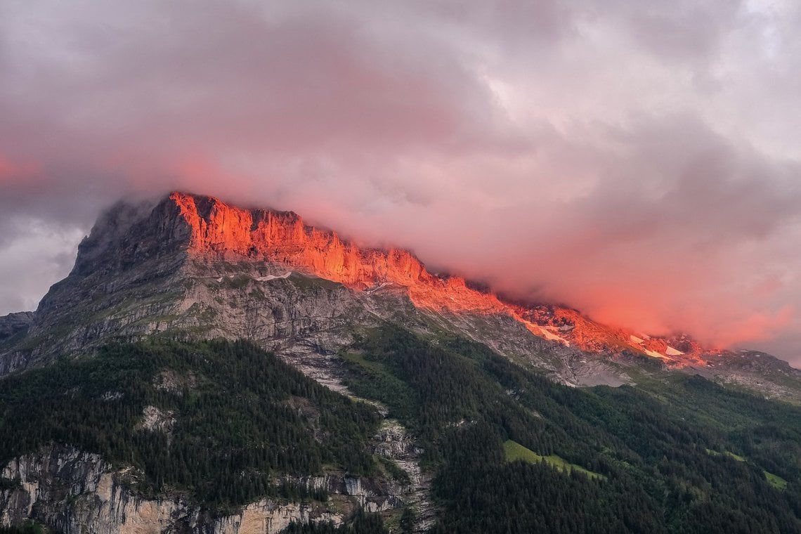 Als Nachtisch gab es noch den Mättenberg in seiner glühenden Pracht