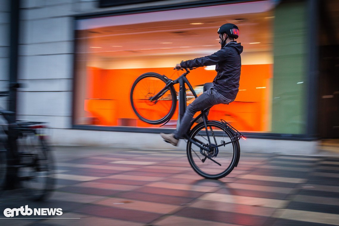 Spaßfaktor hoch 10: Das E-Bike ist super wendig und leicht zu manövrieren