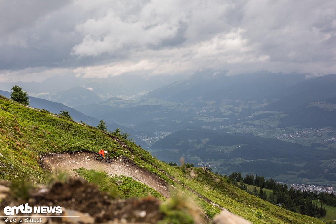 Jep, die Test-Trails am Kronplatz konnten so einiges bieten Jep, die Test-Trails am Kronplatz konnten so einiges bieten