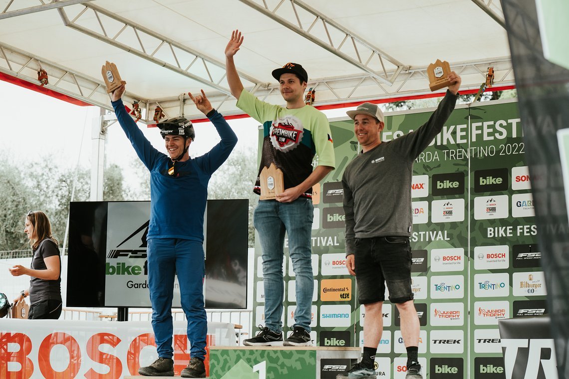 Podium Herren  Sandro Schmid Jiri Fikejz Jerome Clementz