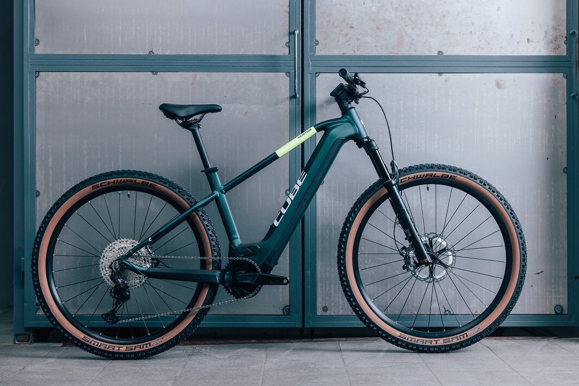 Beim Cube Reaction Hybrid SLT 750 handelt sich um ein klassisches Hardtail mit 120 mm Federweg an der Front.