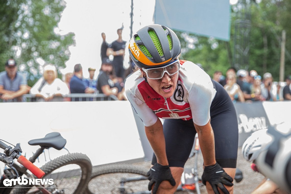 Nach dem Rennen musste Nathalie erst einmal Luft holen