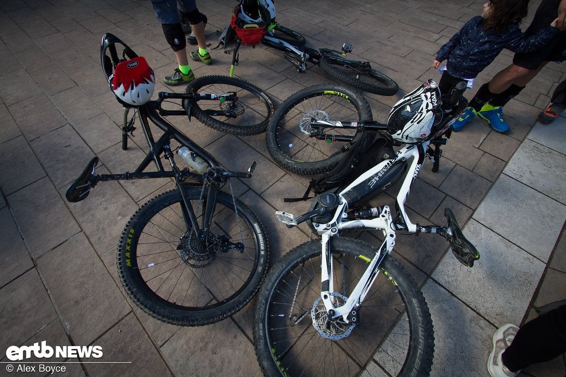 Beim Rennen waren sowohl E-Bikes, als auch normale Räder vertreten.