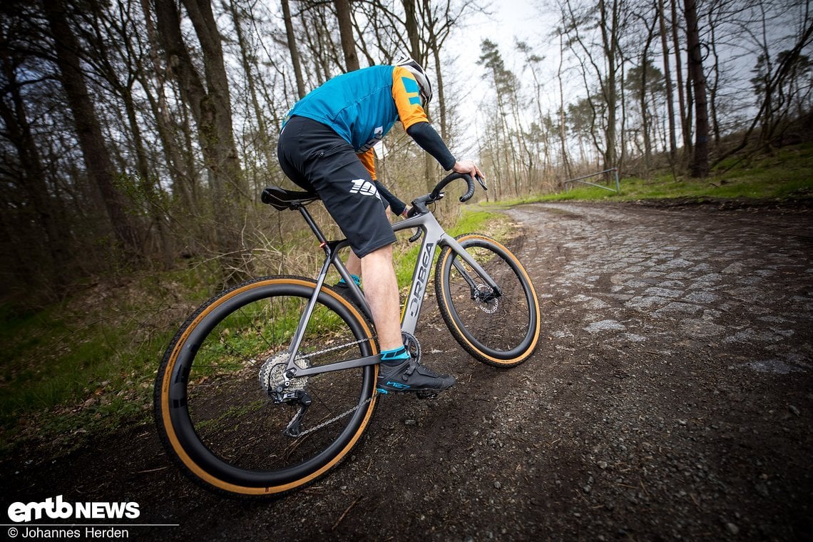 Der Ebikemotion X35-Antrieb in der Hinterradachse sorgt im Wiegetritt mit seinem Gewicht für erhöhte Traktion auf dem Hinterrad.