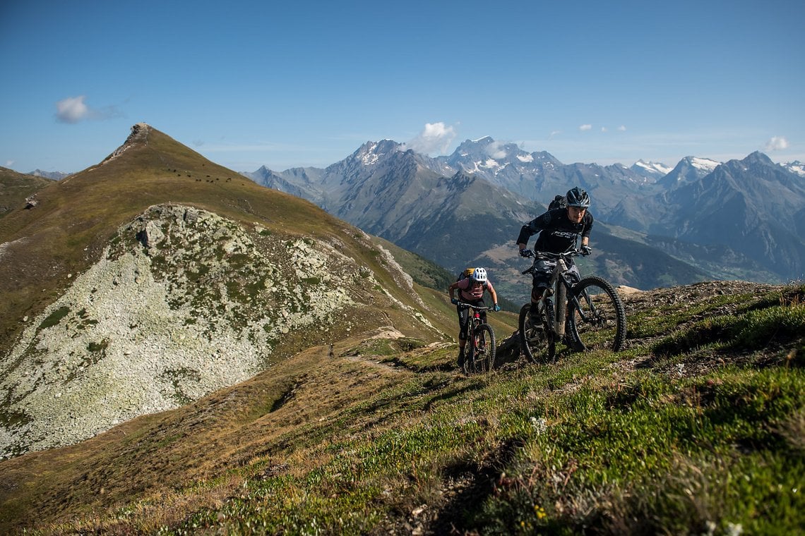 Uphill-Sektionen werden mit Turbo gefahren