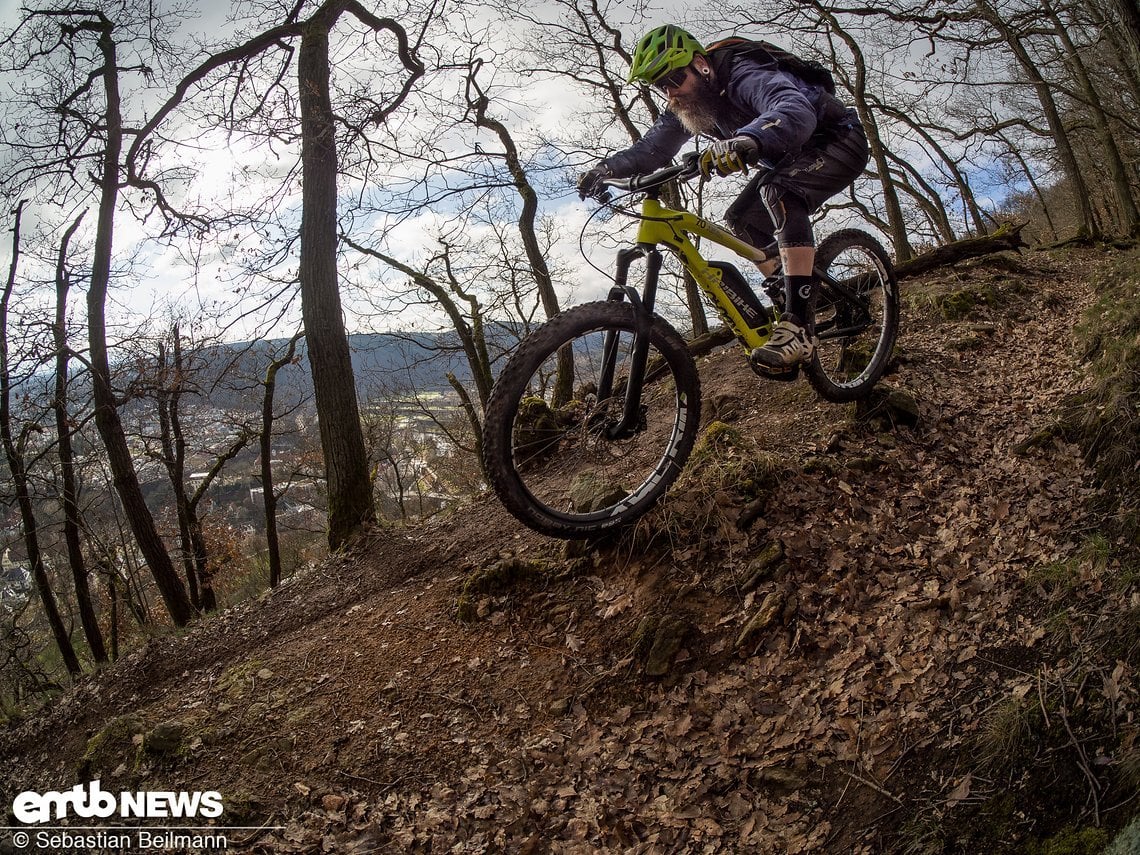 Im Downhill will das Haibike XDURO AllMtn 7.0 lieber nicht ans Limit gehen