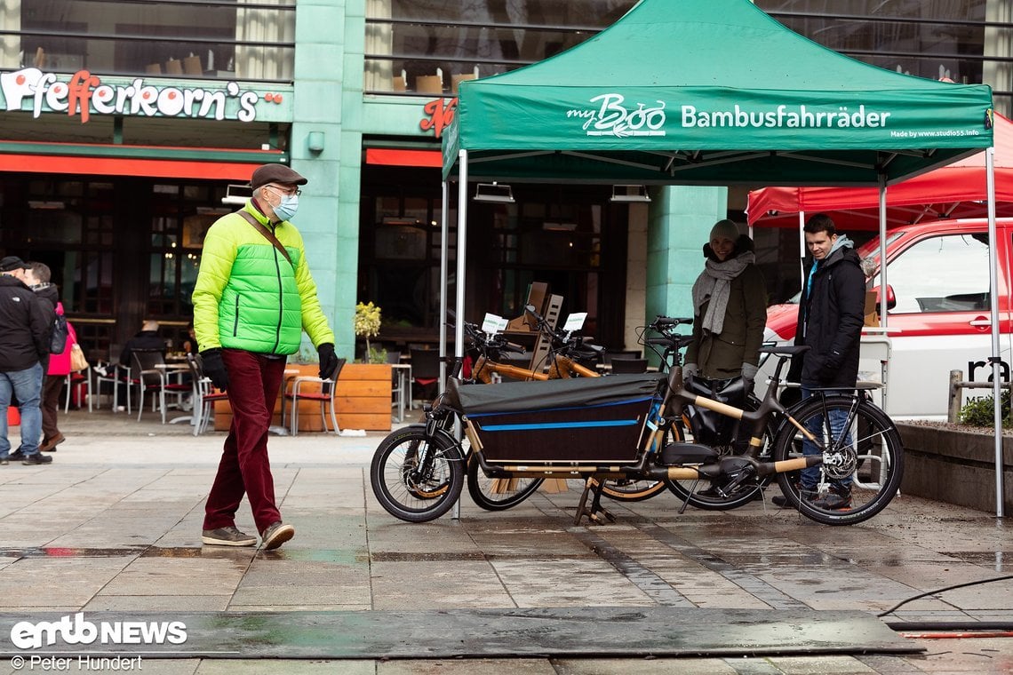 Der Prototyp von myBoo, ein Bambus-Cargo-E-Bike!