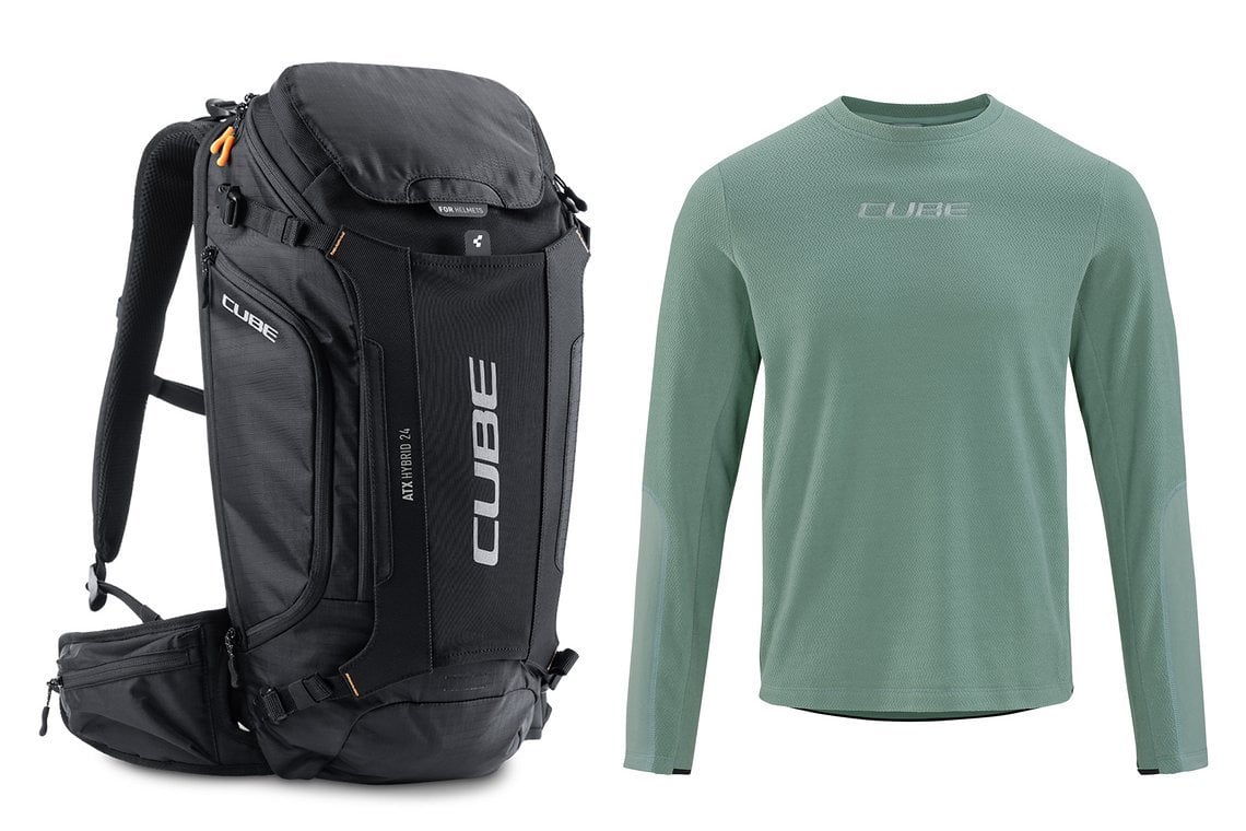 Von Cube könnt ihr den MTB-Rucksack ATX Hybrid 24 und das ATX Fleece-Trikot gewinnen