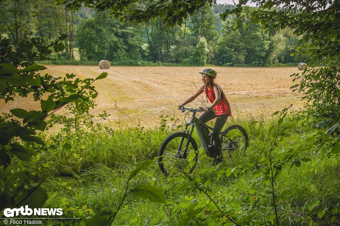 Shylee hatte viel Spaß mit dem eMTB