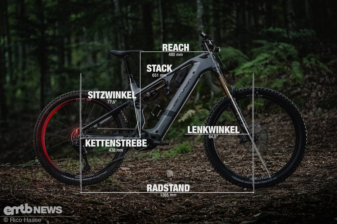 Centurion No Pogo R7000 mit Geometrieangaben in Rahmengröße L.