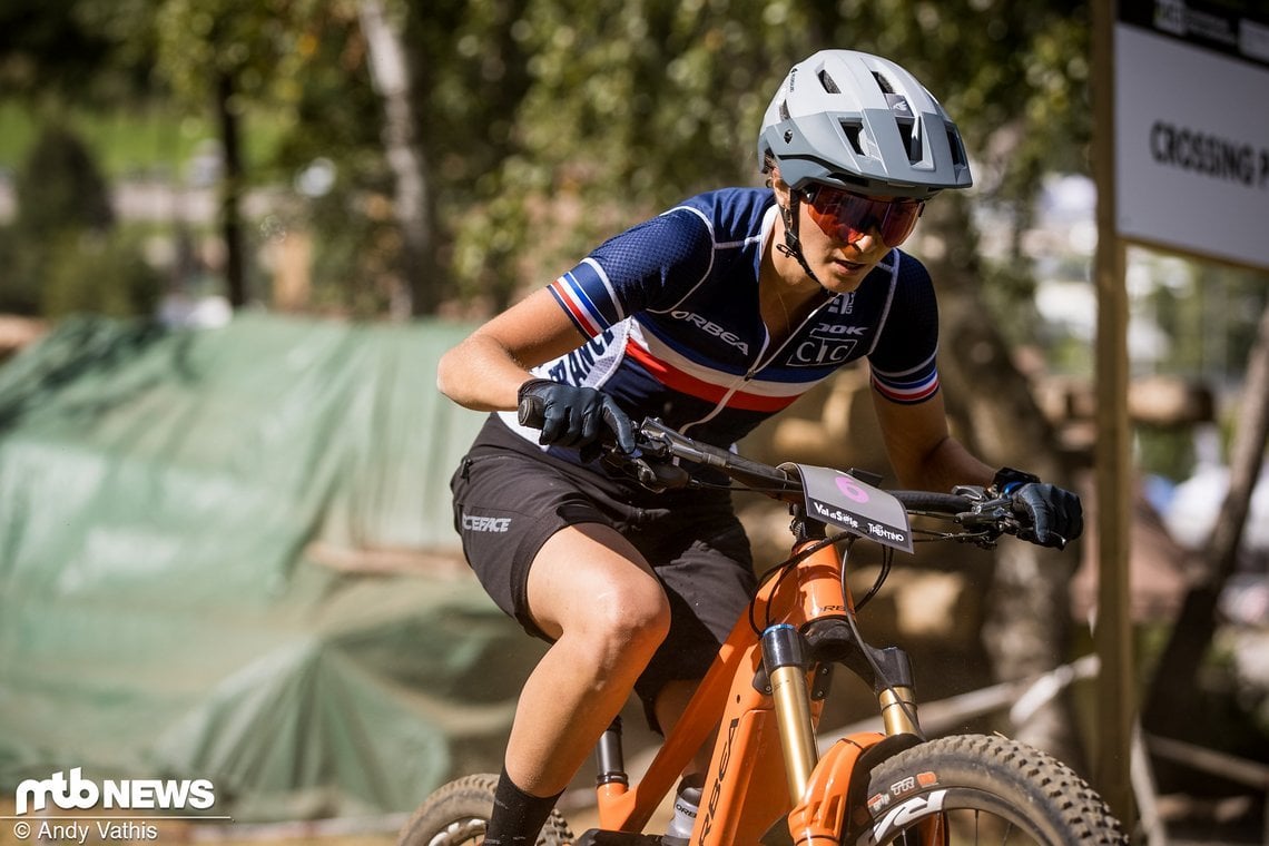 Laura Charles (Frankreich) kam 18 Sekunden nach Nicole Goeldi ins Ziel und ist jetzt die amtierende Vize-Weltmeisterin auf dem E-MTB.