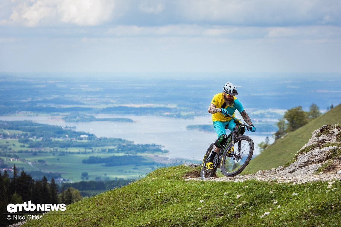 Hoch über dem Chiemsee fuhren wir Trails der Extraklasse