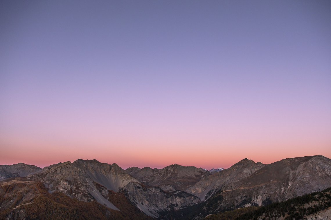 Alpenpanorama zur Blauen Stunde