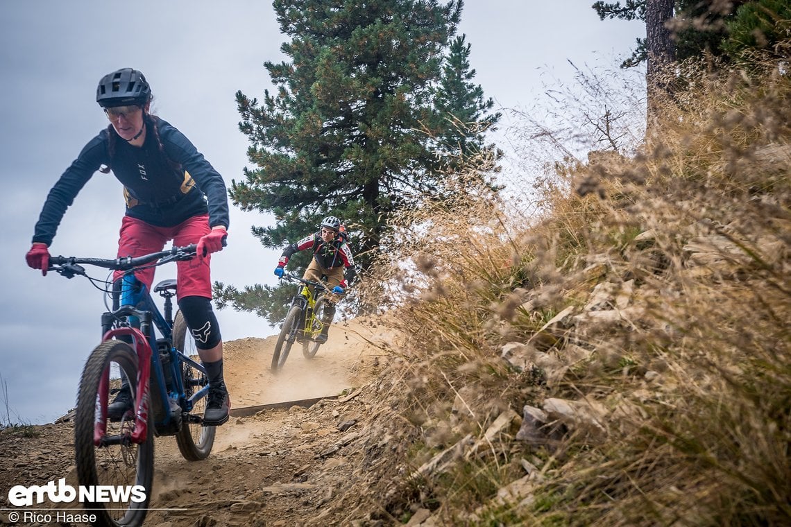 Auf dem Focus-Pro-Ride hatten die Teilnehmenden die Chance, ihre Skills auf dem E-MTB zu verbessern