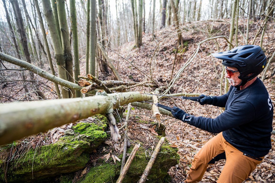 Selbst ist der Mann – über 100 Arbeitstage stecken schon in dem neuen Trail.