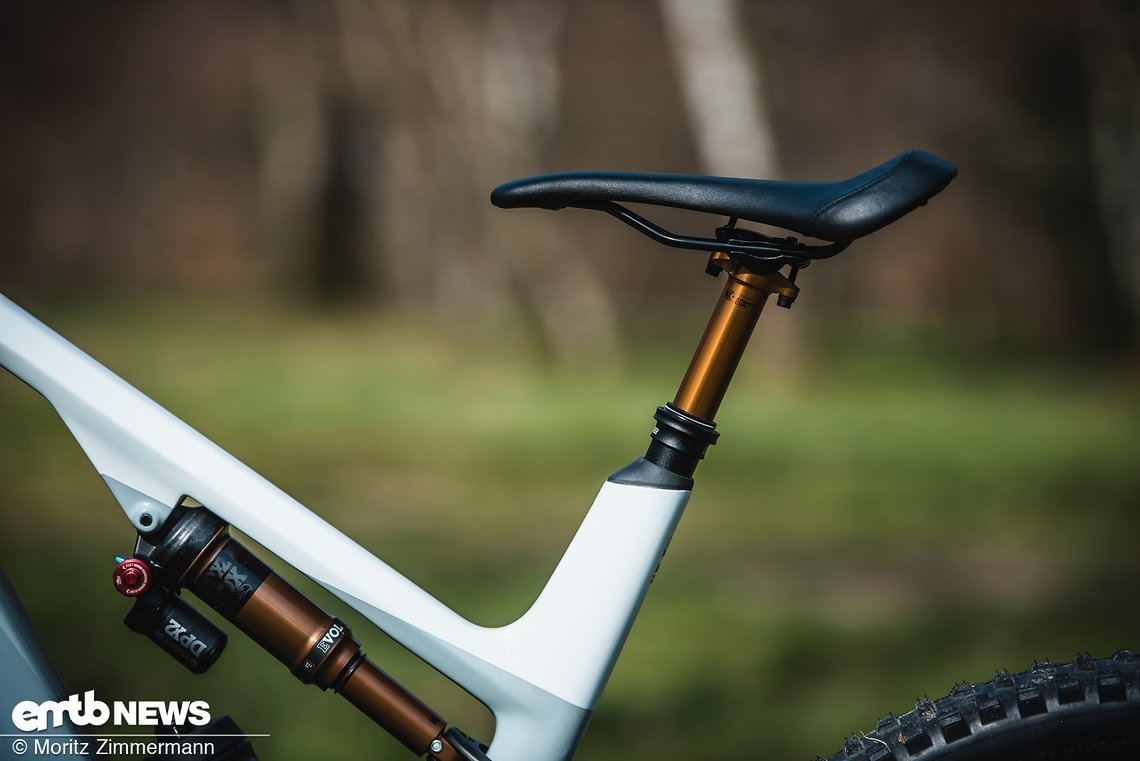 Canyon verbaut am Spectral:ON den selbst entwickelten E-MTB-Sattel SD:ON