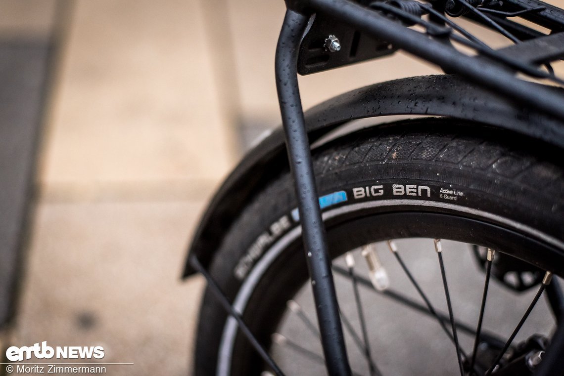 Die Schwalbe Big Ben-Reifen passen super zu diesem E-Bike