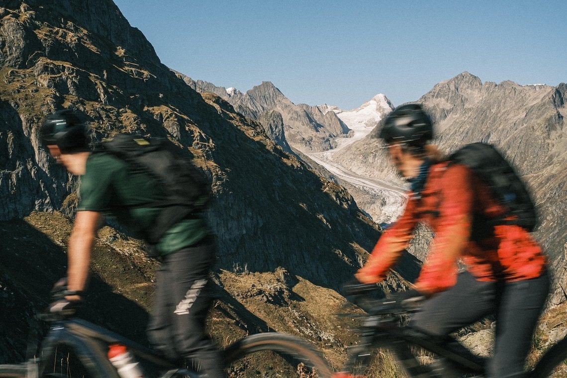 Erste Blicke auf den Aletsch Gletscher