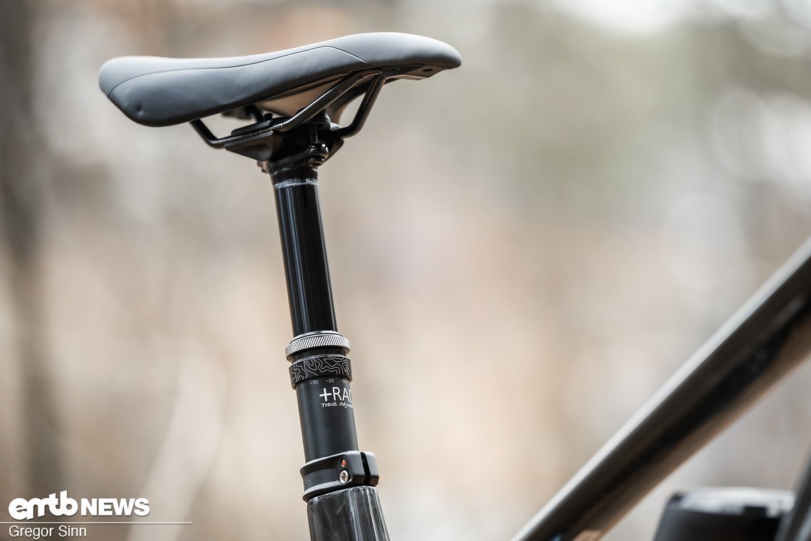 Die TranzX-Sattelstütze kann zwischen 170 und 200 mm Hub eingestellt werden.