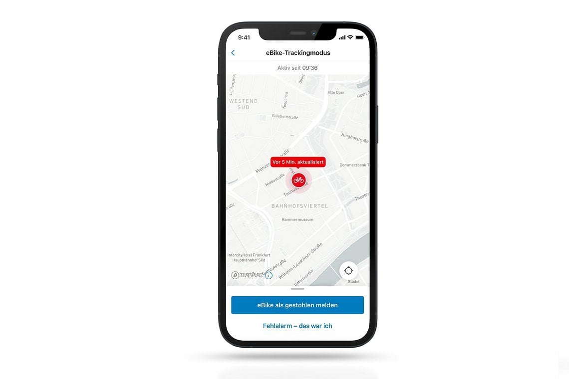 In der eBike Flow-App lässt sich das E-Bike einfach tracken.