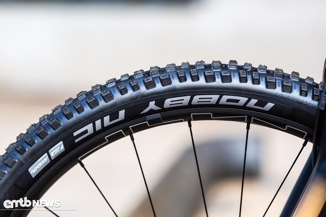 Die Allmountain-Modelle der Sonic-Evo-Serie kommen auf Nobby Nic Pneus von Schwalbe.