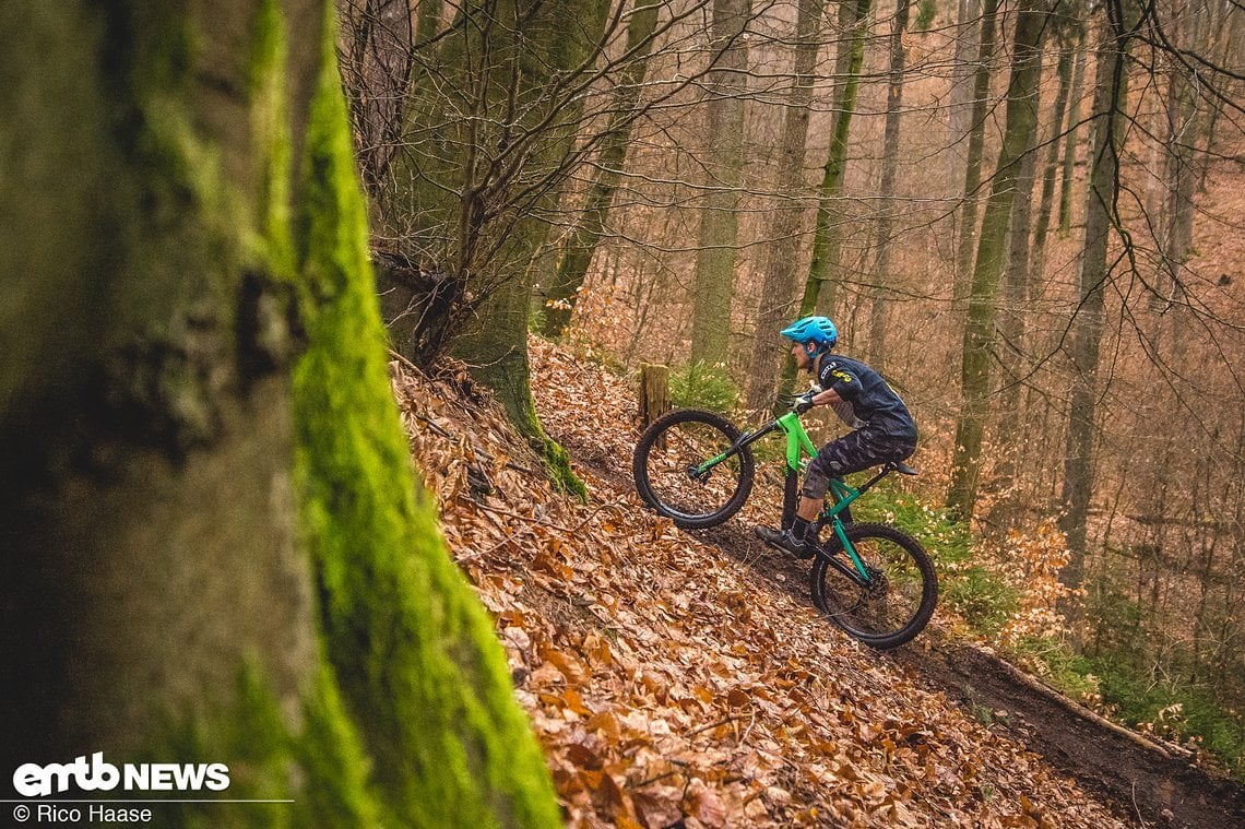 Steile Uphills erfordern viel Druck auf dem Vorderrad