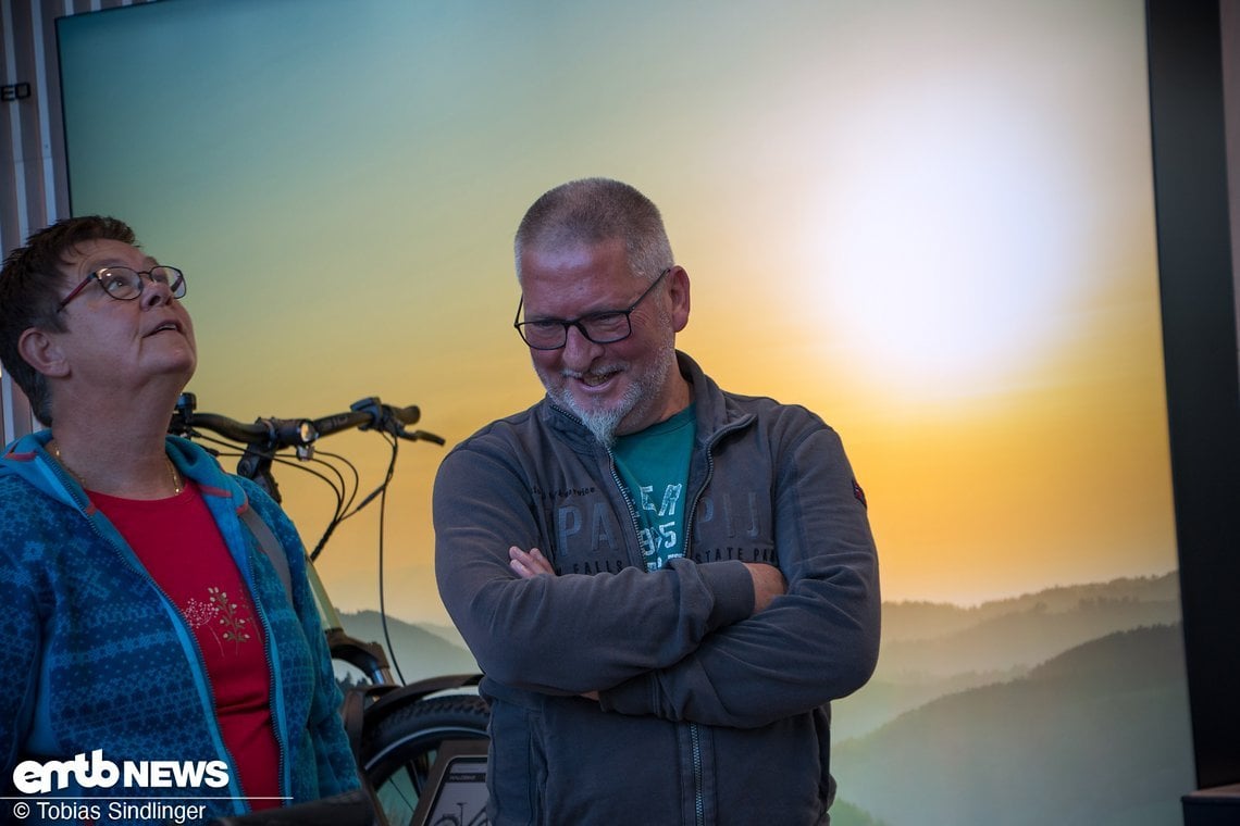 Michael hat gemeinsam mit seiner Frau Maria das Bike in Calw in Empfang genommen