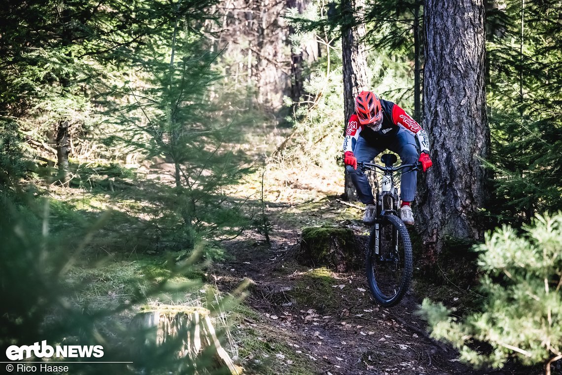 Gerade loamige Abschnitte im Wald machen mir mit dem Regulator CX unglaublich viel Spaß.