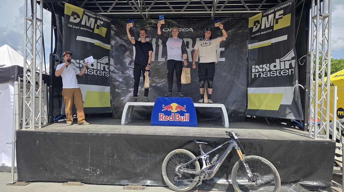 Open Men Podium Wild-Ride, Wild-Card, Orbea Wild – Eine gute Kombi für den Sieger Luke Hansen.