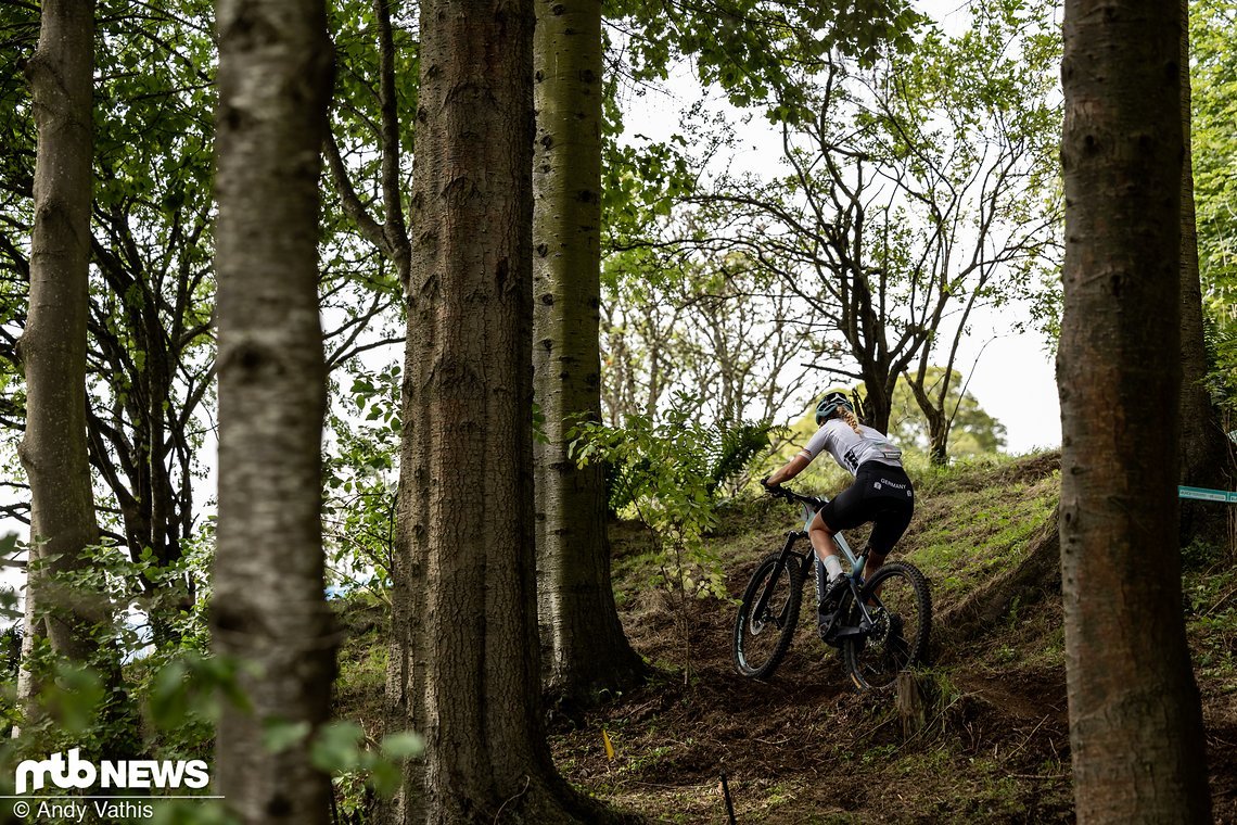 Die Uphill-Sektionen waren steil und ...