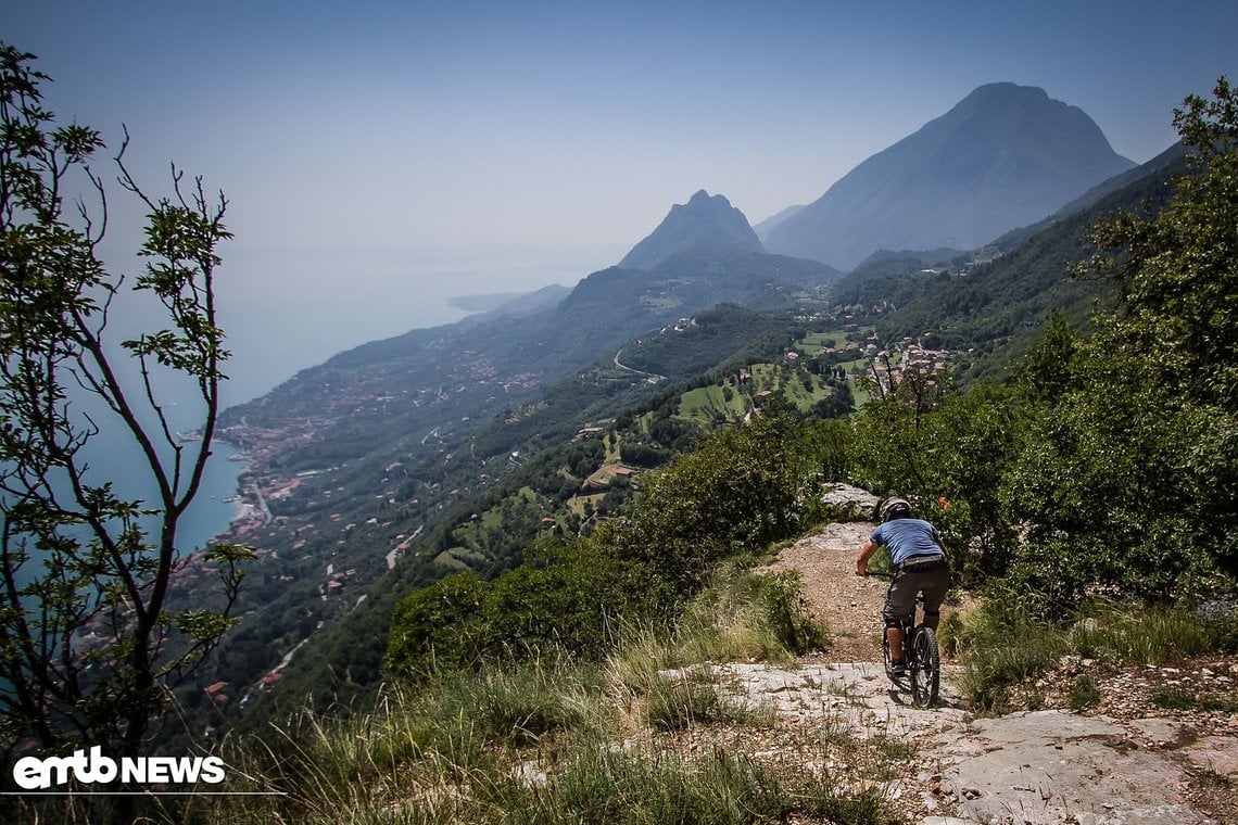 Die Trails am Gardasee sind teilweise sehr anspruchsvoll