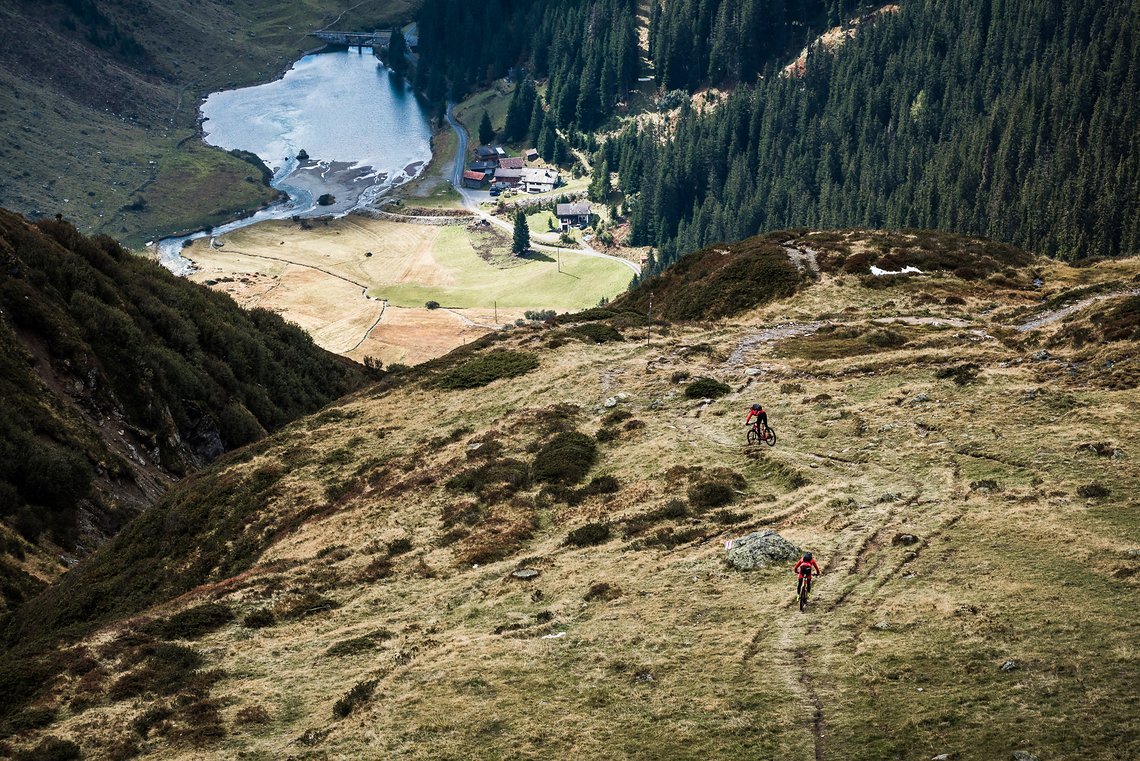 Wunderbare Aussicht oben am  Schlappinerjoch