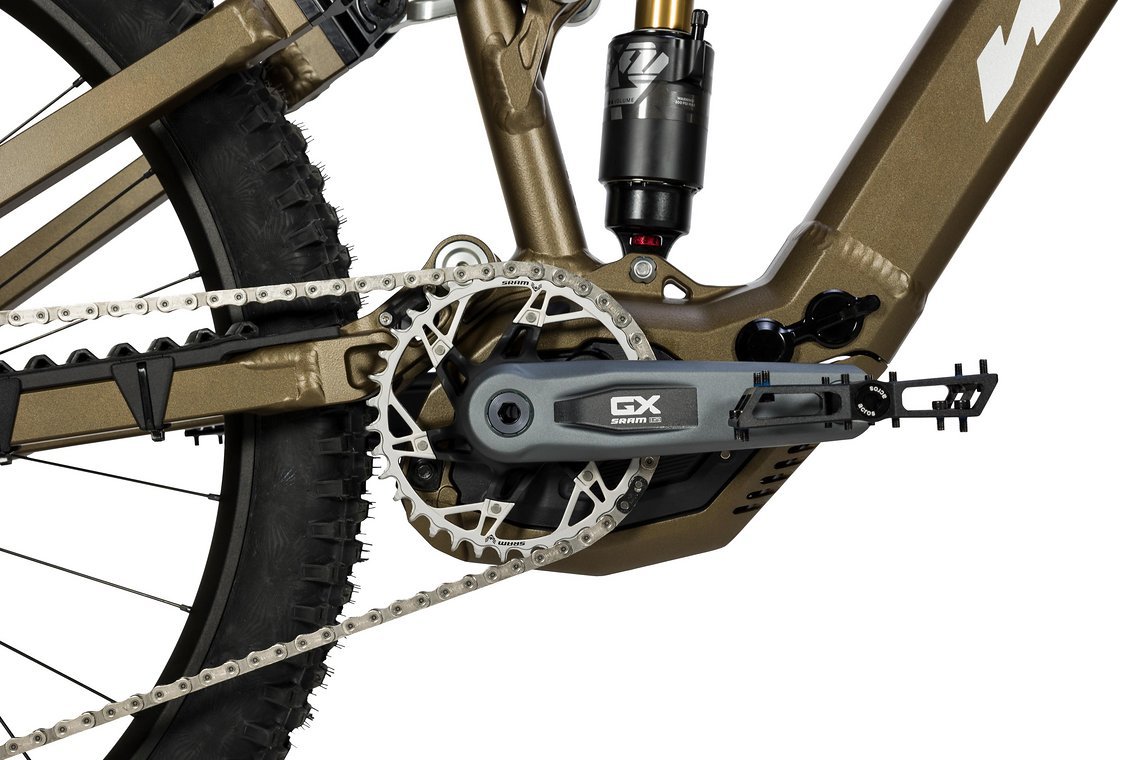 ... auch die Kurbel von SRAM kommt zum Einsatz.