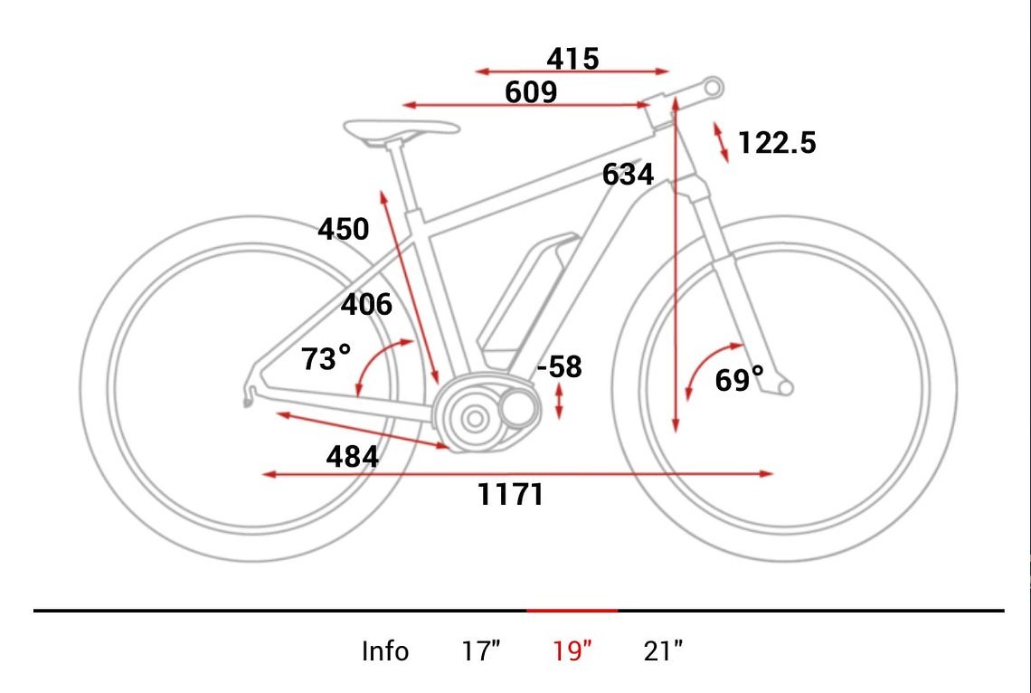 Geometriedaten: Cube Nutrail Hybrid 500 in 19"