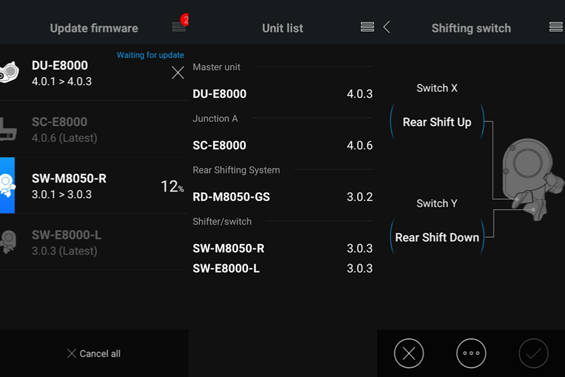 Die Firmware der Di2-Schaltung benötigte ein Update.