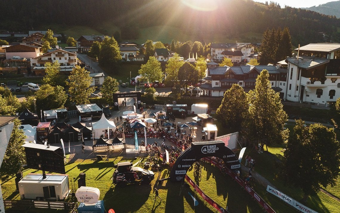 Hübsch: das E-Bike Festival von oben.