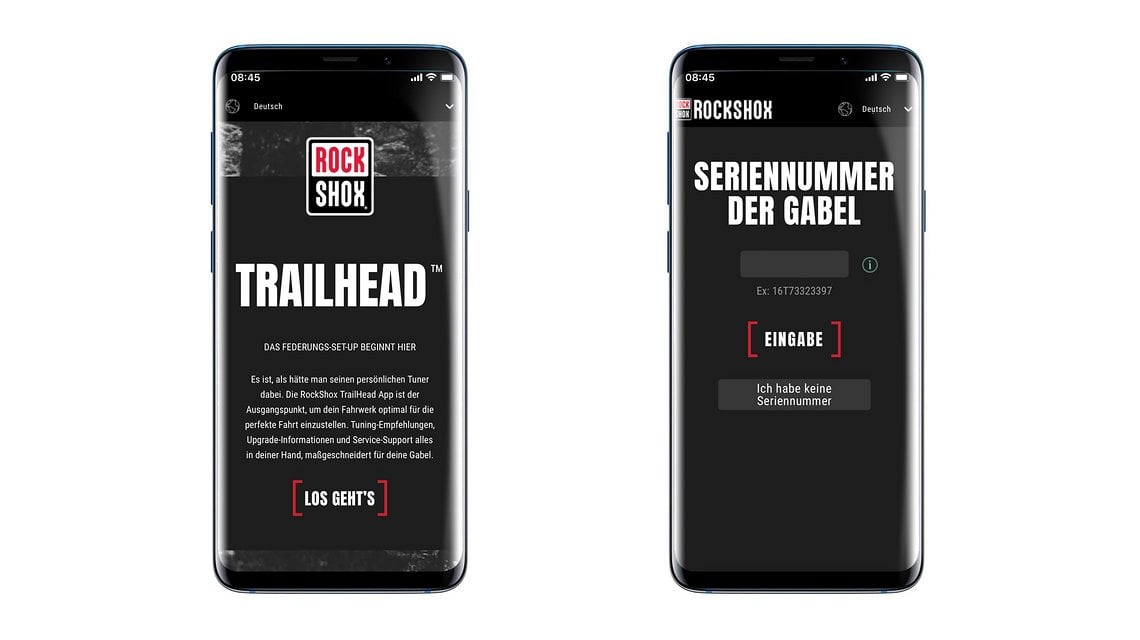 Die Rockshox TrailHead-Smartphone-App hilft dir dabei, dein Fahrwerk passend abzustimmen.