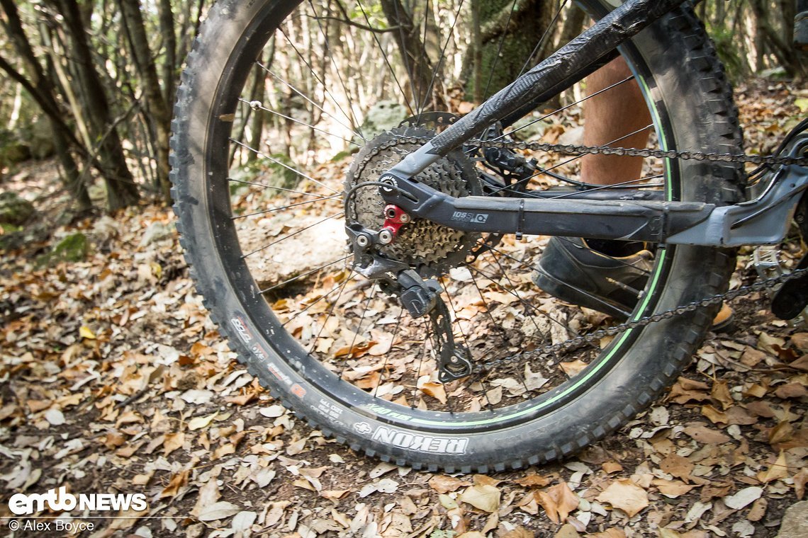 Select second gear in most cases, to avoid spinning out the rear wheel