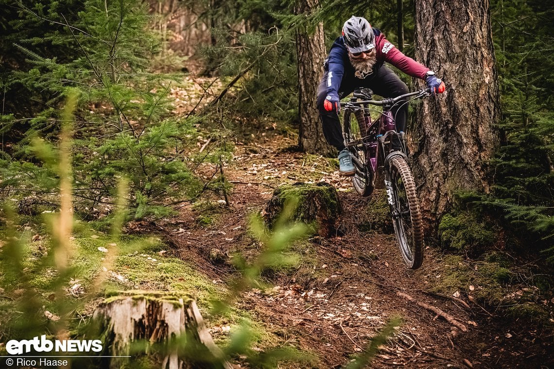 Auf dem Trail punktet das Flyer Uproc X 8.70 mit einem satten Fahrwerk und souveränen Fahreigenschaften.