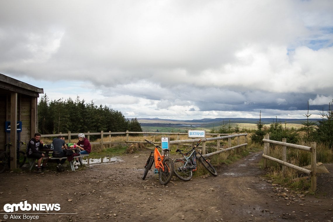 Von hier aus starten einige Trails