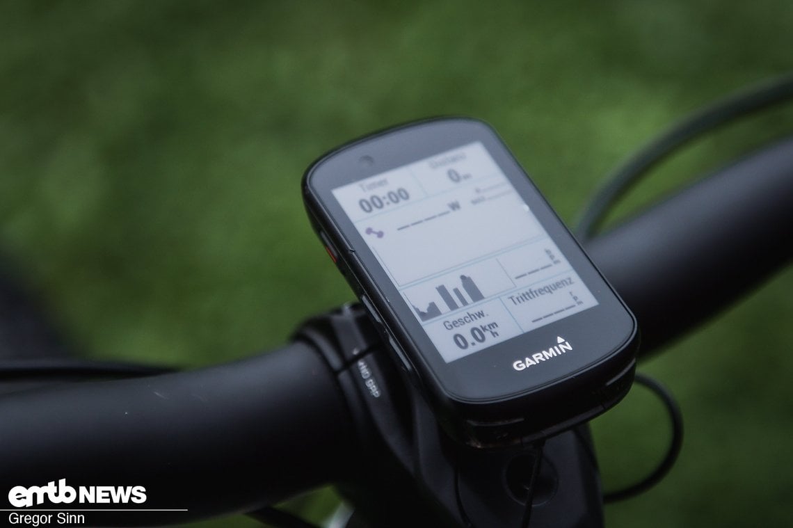 Über das Garmin kann man sich alle relevanten Motordaten, die Shimano zur Verfügung stellt, anzeigen lassen.