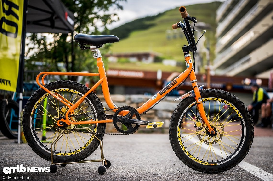 Auch dieses umgebaute 20-Zoll-Bike ging bei der Megavalanche 2021 an den Start