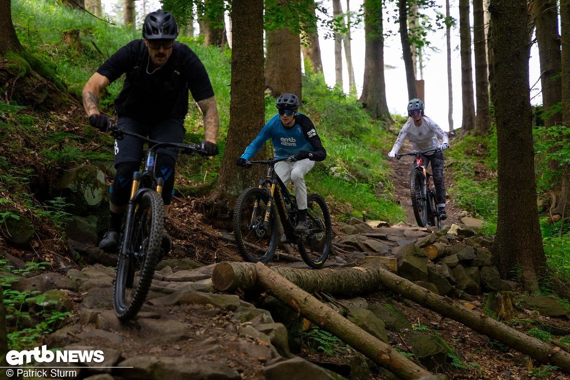 Zum Testen ging es in den Trailpark Plešivec.