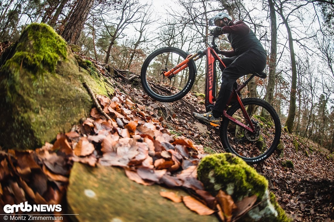 Steile Rampen stellen für das Ghost E-Riot Trail Pro keine  Hindernisse dar.