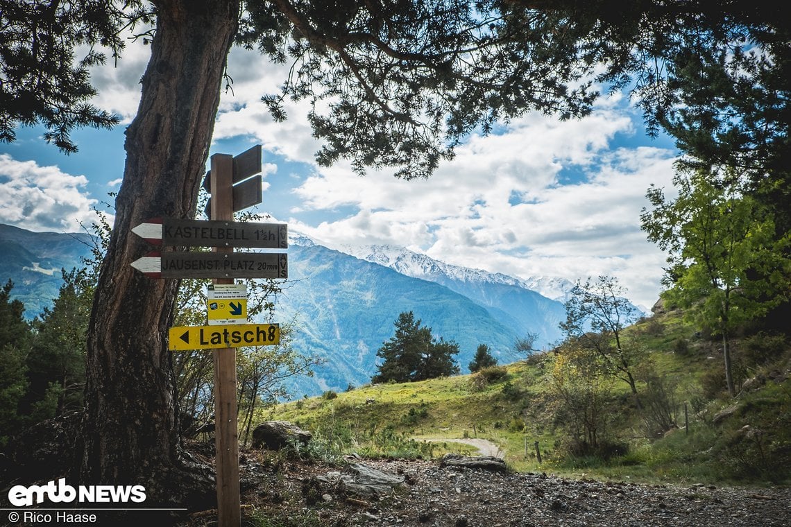 Jetzt geht es auf gebauten Trails ...