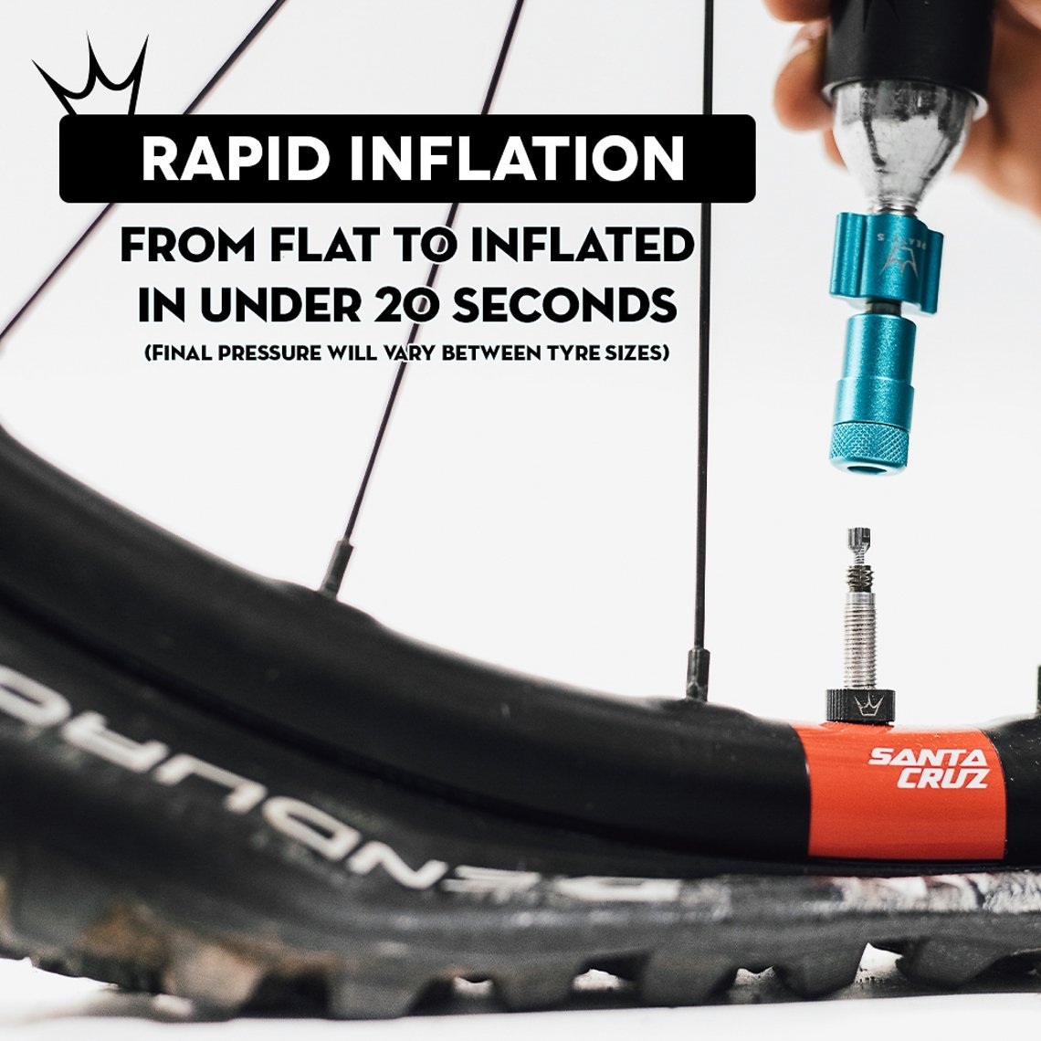 Peaty s Holeshot CO2 Tyre Inflator Kit - Rapid tyre inflation